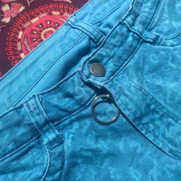 Calvin Klein Reversible Jeans Floral Leopard Print CK Straight Leg Pattern Denim - Picture 7 of 13